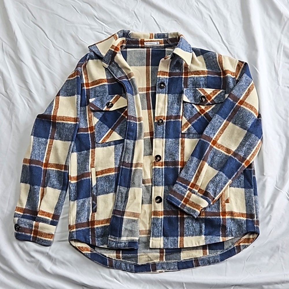 Staccato Women's Blue Plaid Shacket